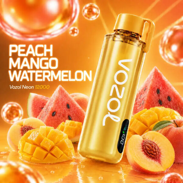 Vozol-Neon-12000-Pro-Peach-Mango-Watermelon Vozol Vape Neon 12000 Pro