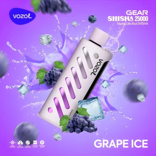 Vozol-Vape-Gear-Shisha-25000-Grape-Ice Vozol Vape Gear Shisha 25000 - Grape Ice