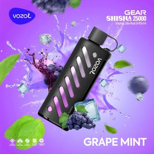 Vozol-Vape-Gear-Shisha-25000-Grape-Mint Vozol Vape Gear Shisha 25000 - Grape Mint