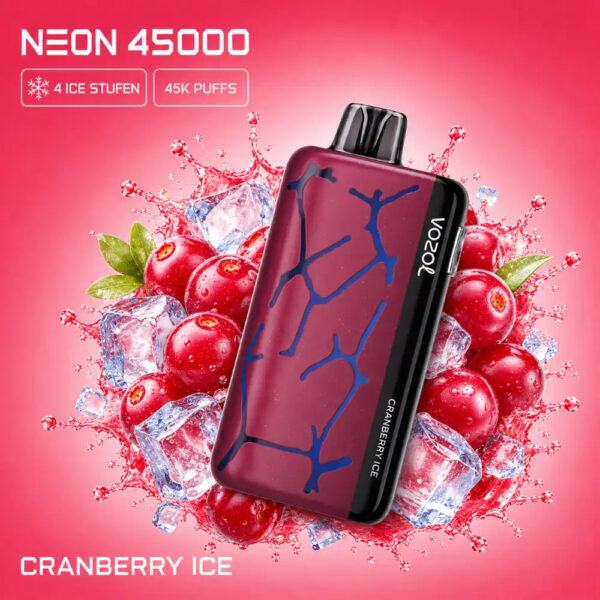Vozol-Vape-Neon-45000-Cranberry-Ice Vozol Vape Neon 45000