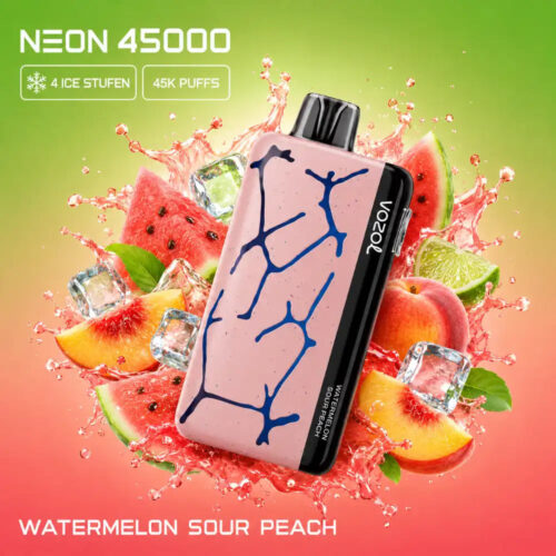 Vozol-Vape-Neon-45000-Watermelon-Sour-Peach Vozol Vape Neon 45000 - Watermelon Sour Peach