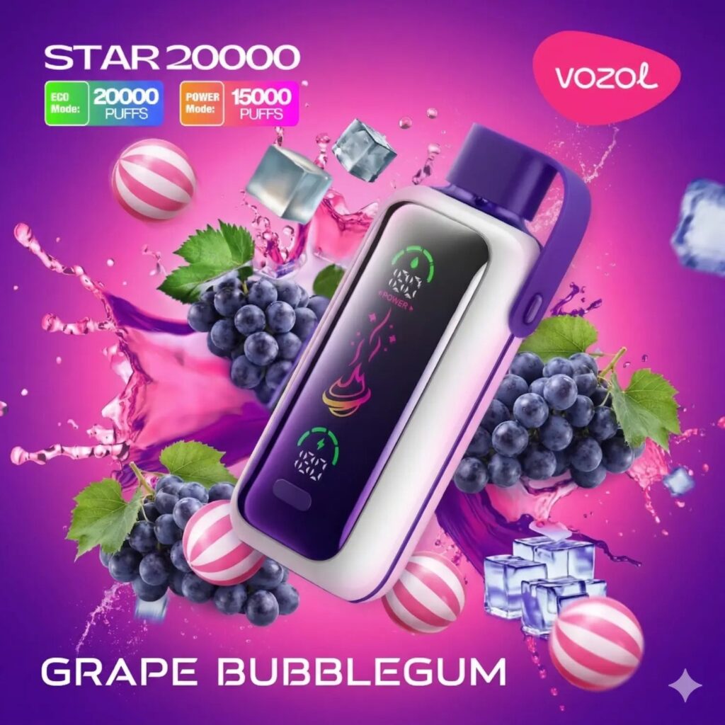 VOZOL STAR 20k - Grape Bubble Gum