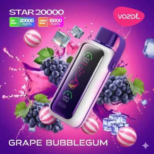 Vozol-Vape-Star-20000-Grape-Bubblegum-1.jpg VOZOL STAR 20k - Grape Bubble Gum