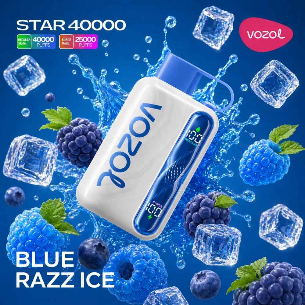 Vozol Star 40k - Blue Razz Ice