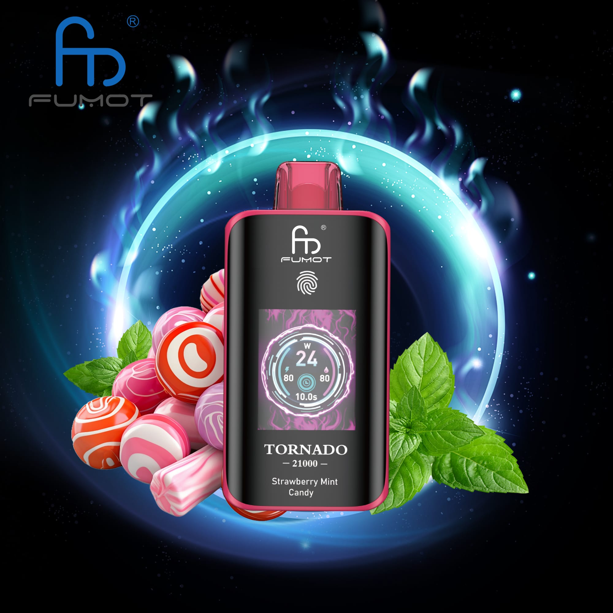 552f4fb8-e961-40d3-8d08-5484b69d2409 Fumot Tornado 25k - Strawberry Mint Candy