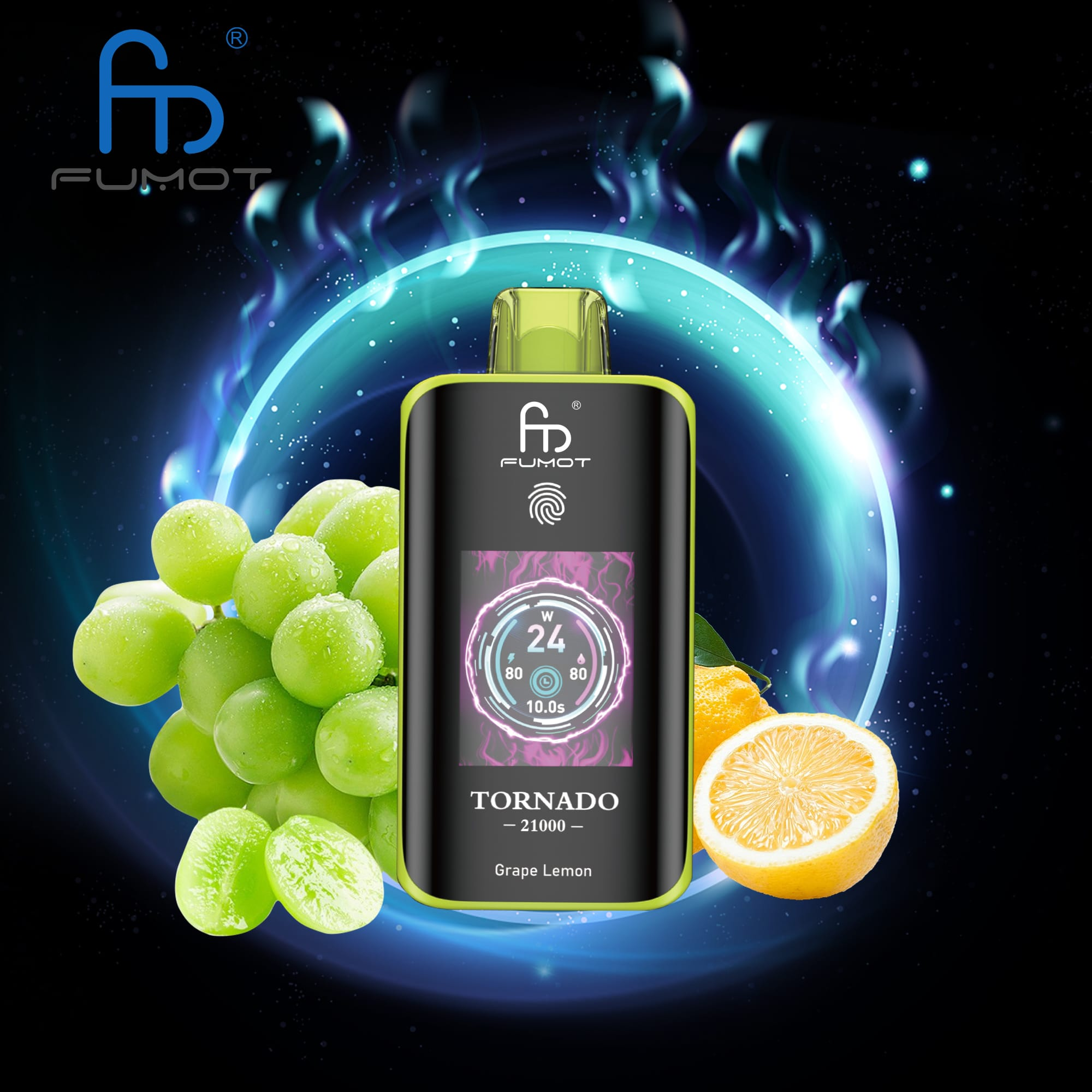 5ad9e93e-b99c-4cb5-b892-5e431cc77864 Fumot Tornado 25k - Grape Lemon